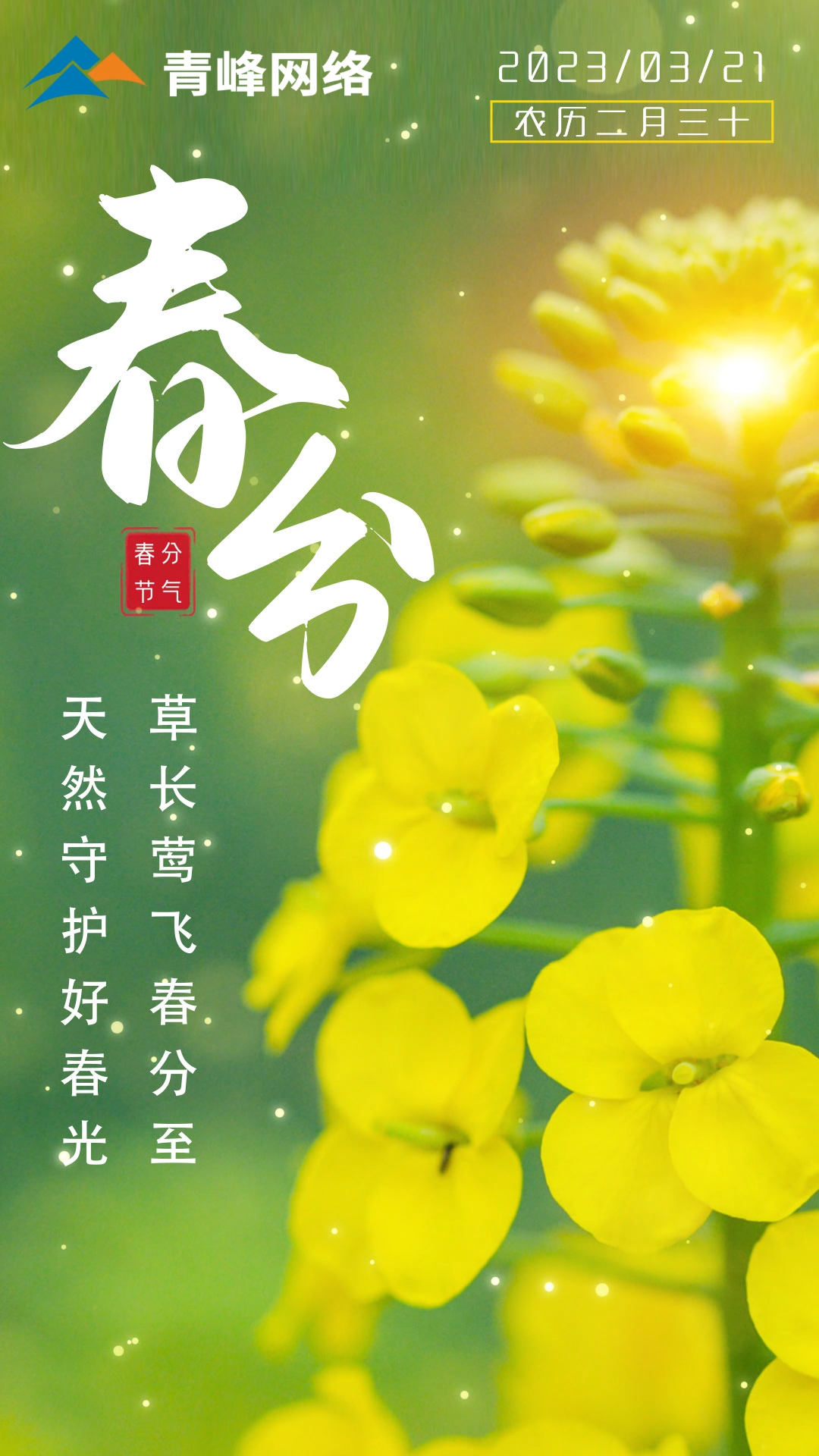 【春分】草長(zhǎng)鶯飛春分至，天然守護(hù)好春光。